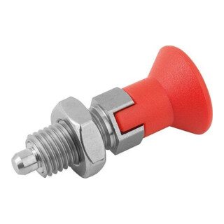 KIPP Arretierbolzen GR.1 M10x1 Ø5 Form D Rastnut Kontermutter