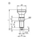 KIPP Arretierbolzen Gr. 2 M12 x 1,5 Ø 6 Form A ohne Rastnut Kontermutter E.