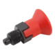 KIPP Arretierbolzen GR.2 M12x1,5 6mm Form C mit Rastnut ohne Kontermutter Ku.