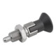 KIPP Arretierbolzen GR.2 M12x1,5 6mm Form D mit Rastnut Kontermutter