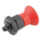 KIPP Arretierbolzen GR.2 M12x1,5 D6 Form B ohne Rastnut mit Kontermutter ku.