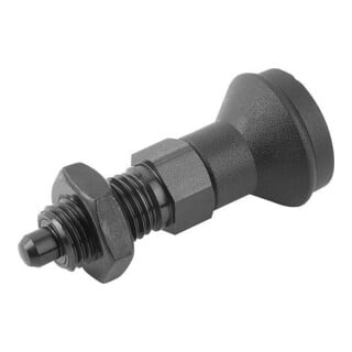 KIPP Arretierbolzen GR.3 D1=M16X1,5 D=8 Form B ohne Rastnut mit Kontermutter St.