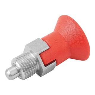 KIPP Arretierbolzen GR.3 D1=M16X1,5 D=8 Form C mit Rastnut ohne Kontermutter ku.
