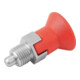KIPP Arretierbolzen GR.3 D1=M16X1,5 D=8 Form C mit Rastnut ohne Kontermutter ku.