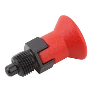 KIPP Arretierbolzen GR.3 D1=M16X1,5 D=8 Form C mit Rastnut ohne Kontermutter ku.