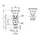 KIPP Arretierbolzen GR.3 M16x1,5 D8 Form D mit Rastnut Kontermutter M.