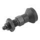 KIPP Arretierbolzen GR.4 D1=M20x1,5 D=10 Form B ohne Rastnut mit Kontermutter S.