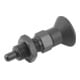 KIPP Arretierbolzen GR.4 D1=M20X1,5 D=12 Form B ohne Rastnut mit Kontermutter
