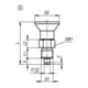 KIPP Arretierbolzen Gr.4 M20x1,5 D10 Form A ohne Rastnut Kontermutter