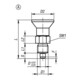 KIPP Arretierbolzen Gr.4 M20x1,5 D10 Form A ohne Rastnut Kontermutter