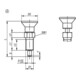 KIPP Arretierbolzen GR.5 D1=M24X2 D=16 Form A ohne Rastnut Kontermutter M.