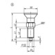 KIPP Arretierbolzen GR.5 D1=M24X2 D=16 Form A Rastnut Kontermutter