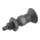 KIPP Arretierbolzen GR.5 D1=M24X2 D=16 Form B ohne Rastnut mit Kontermutter M.