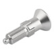 KIPP Arretierbolzen GR.5 D1=M24X2 D=16 Form C M. Rastnut O. Kontermutter