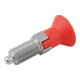 KIPP Arretierbolzen GR.5 D1=M24X2 D=16 Form C Rastnut Kontermutter