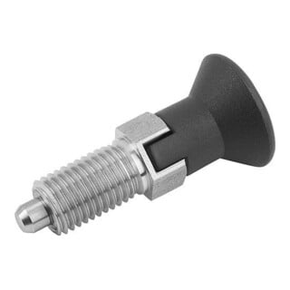 KIPP Arretierbolzen GR.5 D1=M24X2 D=16 Form C Rastnut Kontermutter