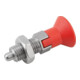 KIPP Arretierbolzen GR.5 D1=M24X2 D=16 Form D Rastnut Kontermutter