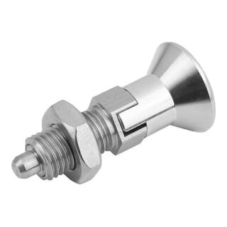 KIPP Arretierbolzen GR.5 D1=M24X2 D=16 Form D Rastnut Kontermutter