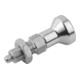 KIPP Arretierbolzen GR.5 M24x2 Ø16 Form B mit Kontermutter