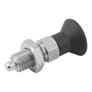 KIPP Arretierbolzen GR.5 M24x2 Ø16 Form B O Rastsnut mit Kontermutter