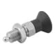 KIPP Arretierbolzen GR.5 M24x2 Ø16 Form B O Rastsnut mit Kontermutter