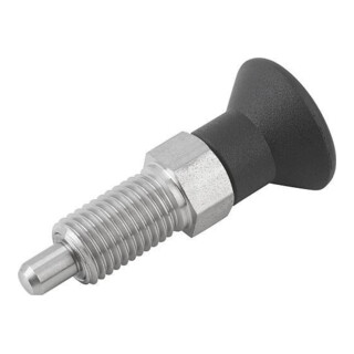 KIPP Arretierbolzen GR.9 D1=M06X0,75 D=3 Form A ohne Rastnut Kontermutter
