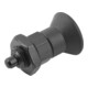 KIPP Arretierbolzen GR.9 D1=M06X0,75 D=3 Form B ohne Rastnut mit Kontermutter