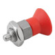 KIPP Arretierbolzen GR.9 D1=M06X0,75 D=3 Form B ohne Rastnut mit Kontermutter