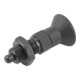 KIPP Arretierbolzen GR.9 D1=M06X0,75 D=3 Form B Stahl Kontermutter