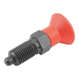 KIPP Arretierbolzen GR.9 M06x0,75 D3 Form A Stahl Rastsnut Kontermutter