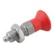 KIPP Arretierbolzen GR.9 M6x0,75 D3 Form B Edelstahl Kontermutter