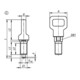 KIPP Arretierbolzen M10 5mm Form C mit Rastnut ohne Kontermutter
