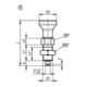 KIPP Arretierbolzen M10 x 5 mm Form B O. Rastnut mit Kontermutter