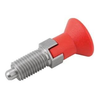 KIPP Arretierbolzen M10 x 5mm Form C mit Rastnut Kontermutter