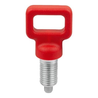KIPP Arretierbolzen M16 x 1,5 Ø 8mm Form C mit Rastnut Kontermutter