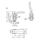 KIPP Arretierbolzen M16x1,5 Ø8 Form B mit Exzentergriff Gr. 3 Kontermutter