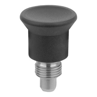 KIPP Arretierbolzen Mini M08x1 Ø4 S4 Form A O. Rastnut O. Kontermutter E.
