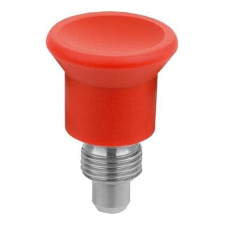 KIPP Arretierbolzen Mini M12x1,5 D8 S8 Form C mit Rastnut ohne Kontermutter