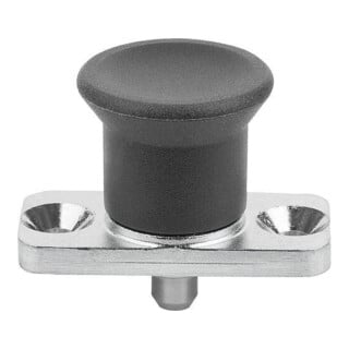 KIPP Arretierbolzen Mini mit Anschraubflansch D=4 Form C