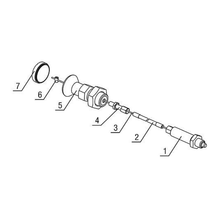 KIPP Arretierbolzen mit Fernbetätigung Gr.4 D12 M2 Form K Kontermutter