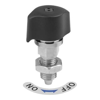 KIPP Arretierbolzen mit konischem Arretierstift Rastnut Kontermutter M1
