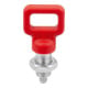 KIPP Arretierbolzen mit Ösengriff M08x1 4mm Form D Rastnut Kontermutter