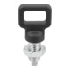 KIPP Arretierbolzen mit Ösengriff M16x1,5 8mm Form B mit Kontermutter