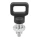 KIPP Arretierbolzen Ösengriff Gr.0 D1=M08 D=4 Form D Rastnut Kontermutter