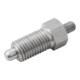 KIPP Arretierbolzen ohne Rastnut Gr.4 D1=M20x1,5 Form E Edelstahl ungehärtet