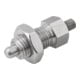 KIPP Arretierbolzen ohne Rastnut Gr. 9 D1=M06x0,75 Form F Edelstahl ungehärtet