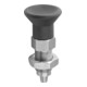 KIPP Arretierbolzen Premium M. konischem Arretierstift Gr. 3 D1=M16x1,5 D=8