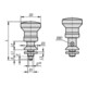 KIPP Arretierpen M10x1 Ø 6mm Vorm C RVS Hygienic Design