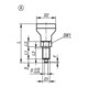 KIPP Arretierpen met toestandssensor M20x1,5 D=10 Vorm A O.inkeping Gr.4