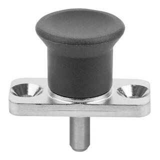 KIPP Arretierpen Mini met bevestigingsflens D=4 S=5 L4=8 A=25 Vorm A O